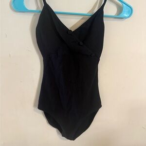 Adult Cotton Leotard with cross front and button detail